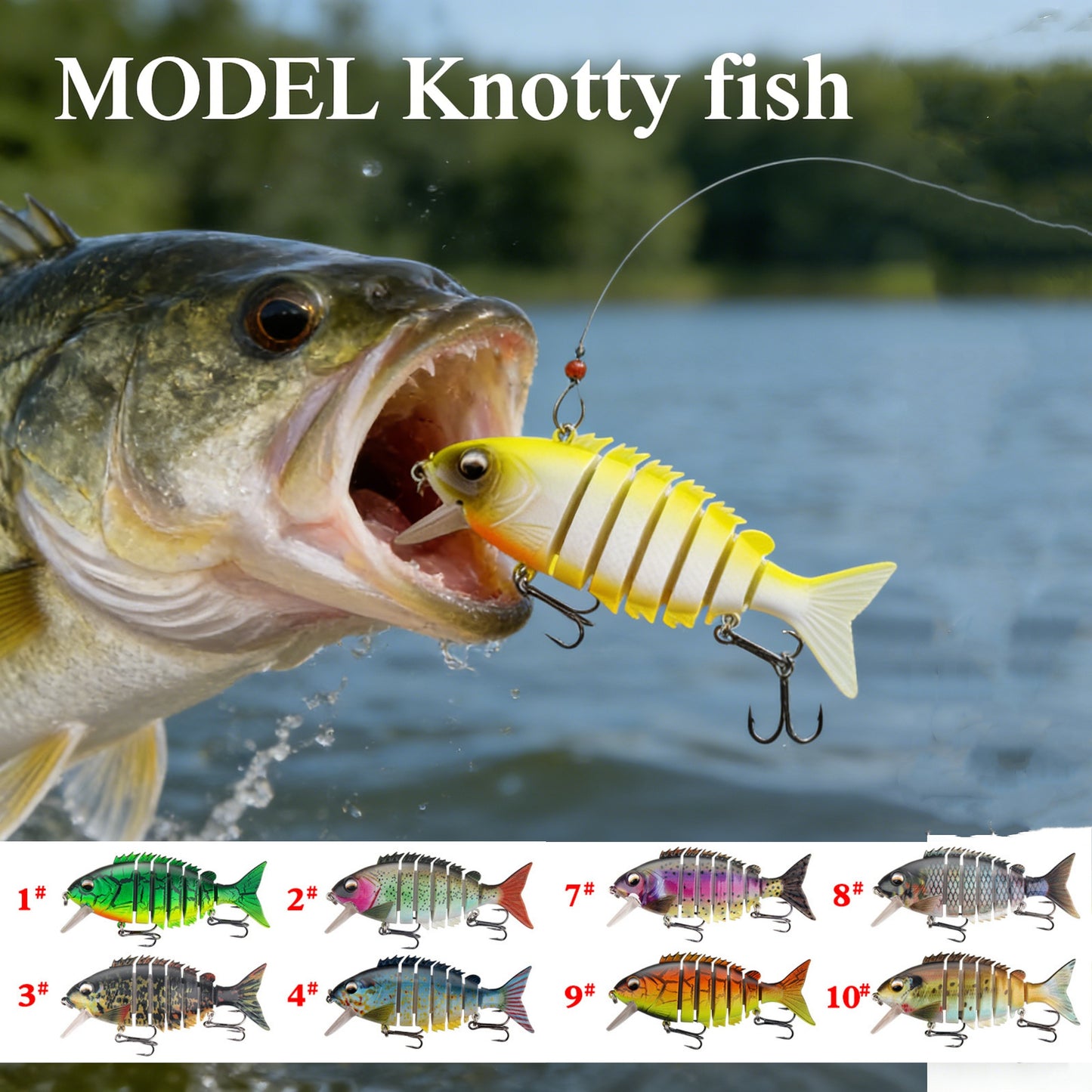 【30%OFF】🔥5 στοιχεία🎣🐟Τμηματοποιημένο βιονικό δόλωμα ψαριών