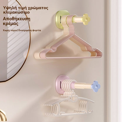 👕✨Πτυσσόμενη βάση αποθήκευσης για κρεμάστρες χωρίς τρύπημα