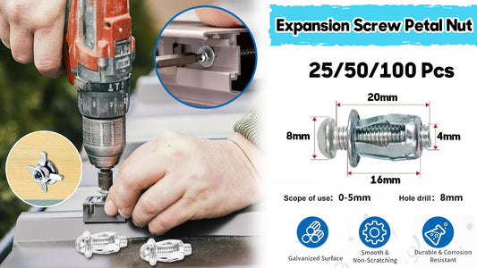 🔧✨【25 τεμάχια】Βίδα επέκτασης Παξιμάδι πέταλου