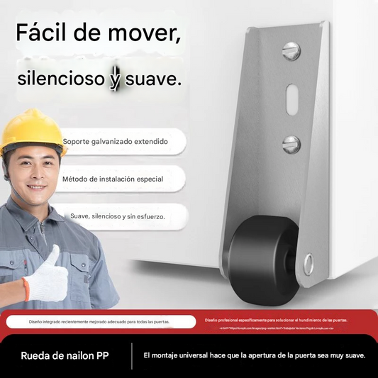 【8 Τροχοί + 32 Βίδες】🚪 Στήριγμα Συρόμενης Πόρτας με Τροχούς – Αθόρυβη, Ρυθμιζόμενη και Εύκολη στην Εγκατάσταση 🔧