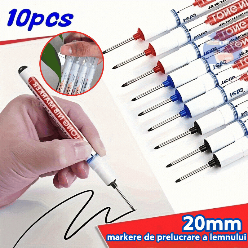 ✏️🏗️10 είδη για 22 ευρώ📝Αγοράστε 5, πάρτε 5 δωρεάν! 🔥 Μαρκαδόρος 10 χιλιοστών με μακριά μύτη για βαθιές τρύπες, μαρκαδόρος ξύλου με βάση το λάδι για κεραμικά, είδη μπάνιου, διακοσμητικά στηρίγματα και σήμανση ξύλου