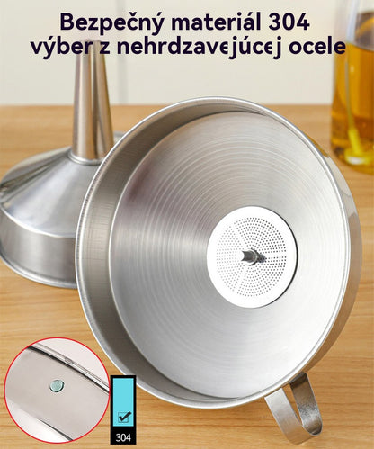 【Μικρό + Μεσαίο + Μεγάλο + Φίλτρο Οθόνης *3】Σετ Χωνιών από Ανοξείδωτο Ατσάλι 304